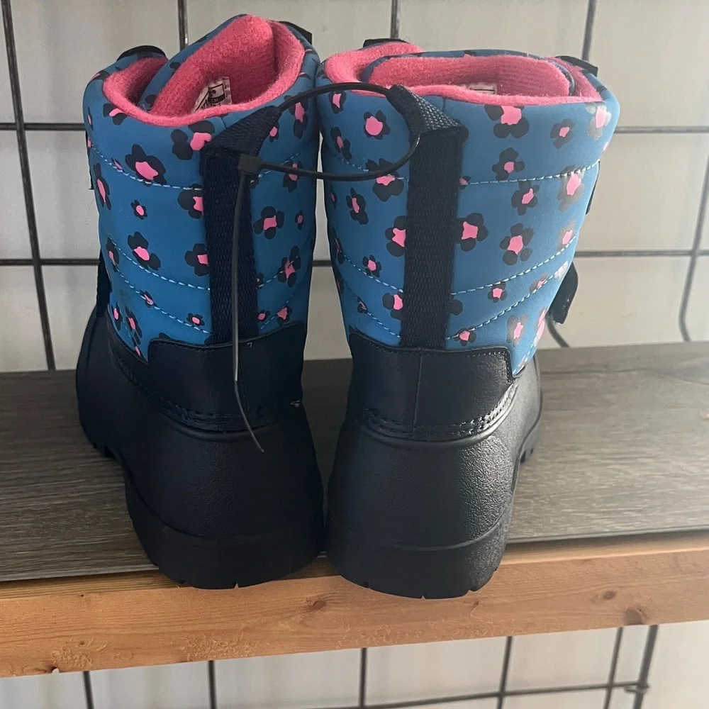 Carter's Black and Blue Floral Kids Boots